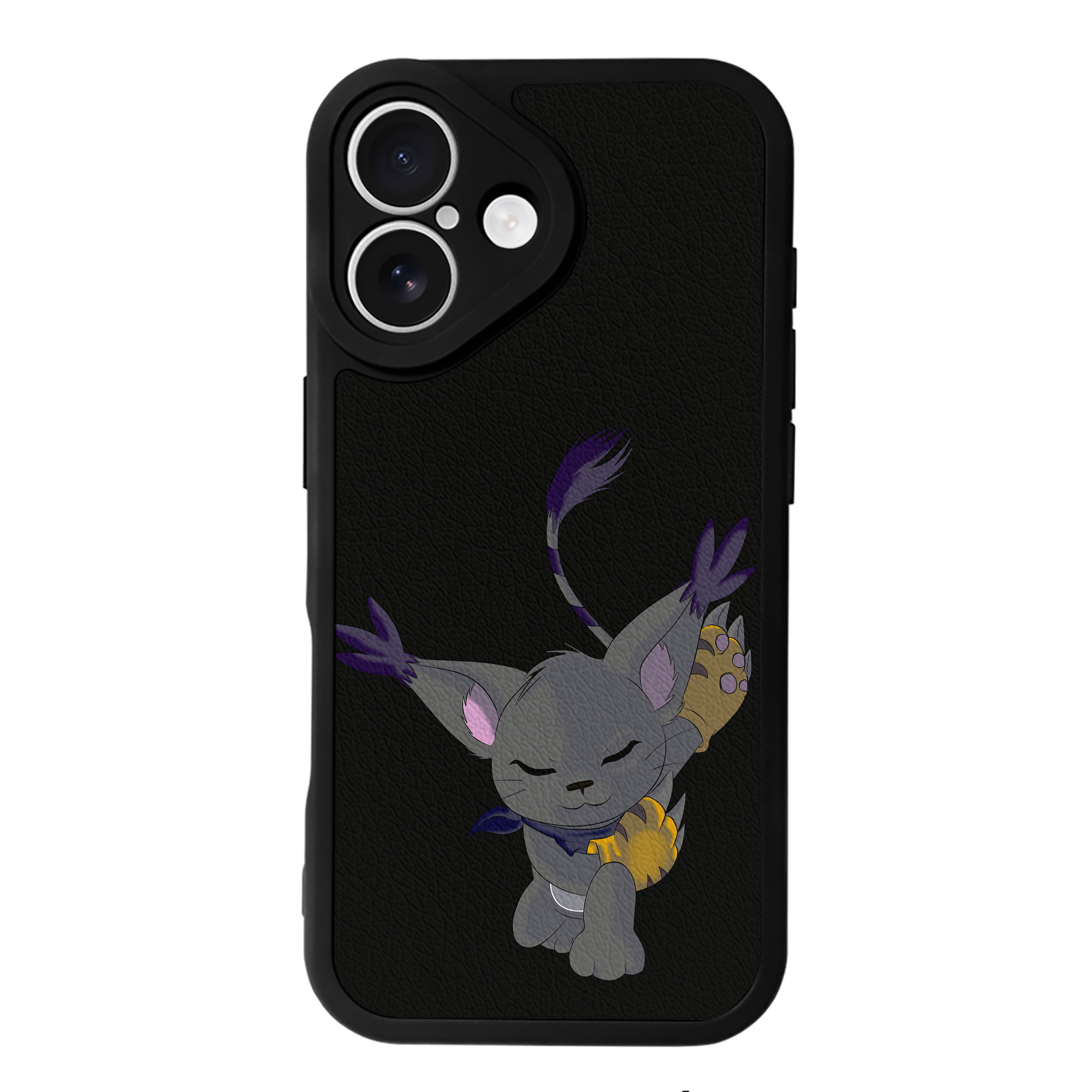 （画像用） Digimon デジタルモンスター/デジモン 【iPhone 16シリーズ対応】シリコンスマホケース（レザー調） 材質：シリコン